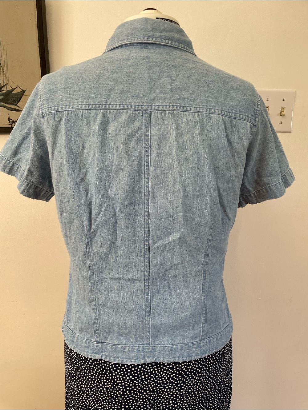 Vintage Denim short sleeve button up shirt - Picture 5 of 6